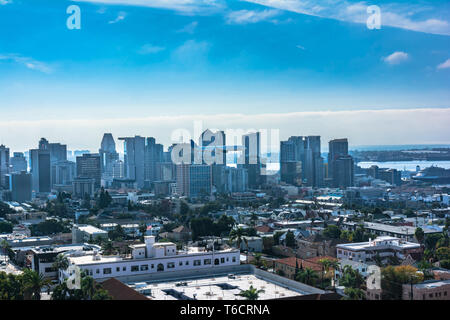 Il centro cittadino di San Diego vista da sopra, California Foto Stock