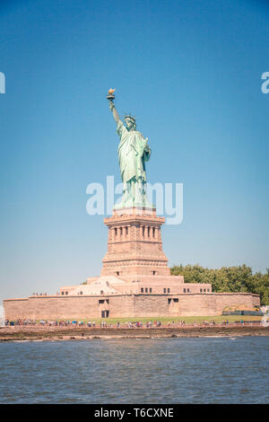 Freiheitsstatue in new york New York City, NYC, Manhattan STATI UNITI / statua della libertà liberty island Foto Stock