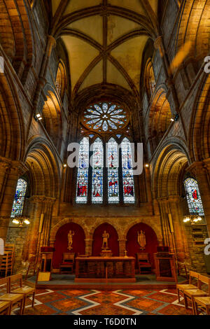 Kirkwall Cattedrale; Orkney; Regno Unito Foto Stock