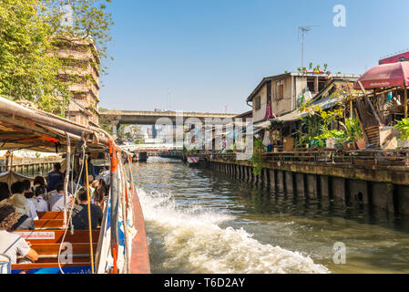 Express servizio barca sul Khlong Saen Saep a Bangkok Foto Stock