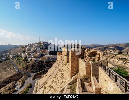 Kerak Castello, Al-Karak, Karak Governatorato, Giordania Foto Stock