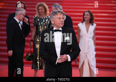 CANNES, Francia - 27 Maggio 2017: Roman Polanski assiste il 'basato su una storia vera" proiezione al settantesimo Cannes Film Festival (Foto: Mickael Chavet) Foto Stock