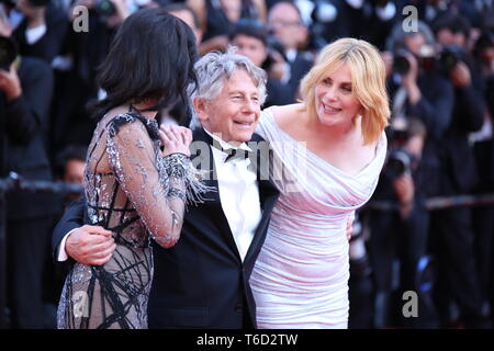 CANNES, Francia - 27 Maggio 2017: Roman Polanski, Eva Green e Emmanuelle Seigner assiste il 'basato su una storia vera" screening (Foto: Mickael Chavet) Foto Stock