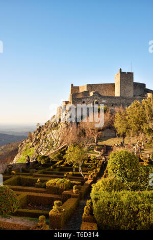 Il castello medievale di Marvao. Alentejo, Portogallo Foto Stock