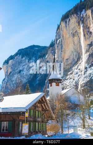 Lauterbrunnen, Berner Oberland, cantone di Berna, Svizzera Foto Stock