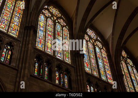 Cathédrale Notre Dame de Strasbourg, Strasburgo, Francia Foto Stock