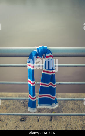 GLASGOW, Regno Unito - 11 Marzo - Rangers FC sciarpa Foto Stock