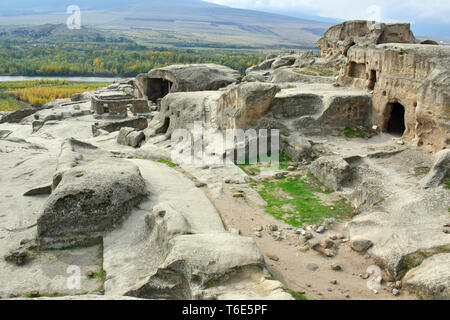 Grotta Antica città Uplistsikhe, Shida Kartli, Georgia Foto Stock