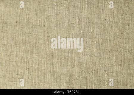 Texture di lino naturale di tessuto di lino closeup come sfondo di materie tessili Foto Stock
