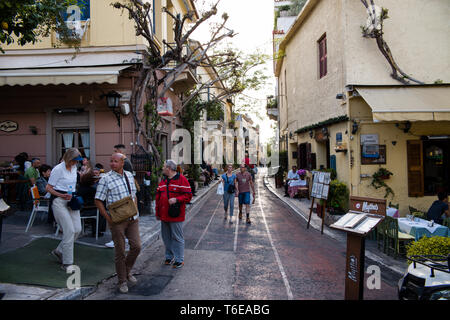 Anafiotika, Atene Grecia Foto Stock