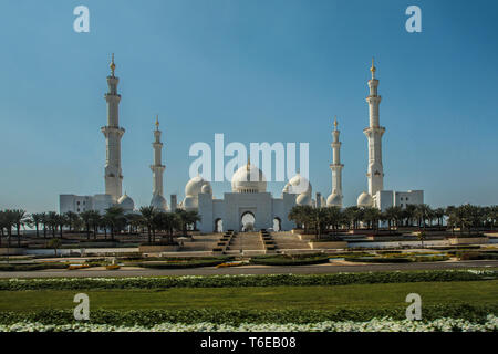 Lo sceicco Zayed moschea, Abu Dhabi, Emirati Foto Stock