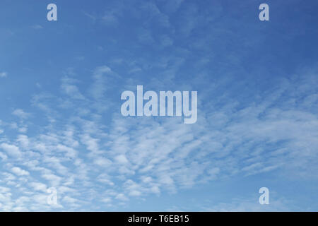 Cielo azzurro sfondo con piccolo nuvole Foto Stock