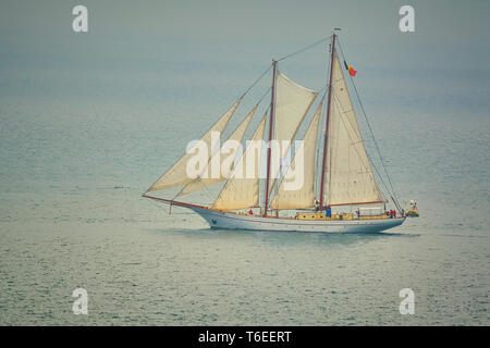 Due Masted nave a vela Foto Stock