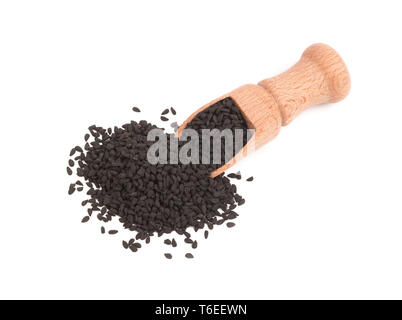 Nigella Sativa ,nero semi di cumino isolato Foto Stock