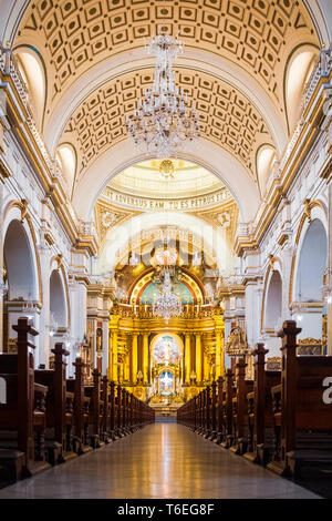 All interno della Basilica Cattedrale di Lima, Perù Foto Stock