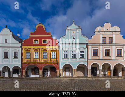 Telc cityscape in Repubblica Ceca Foto Stock