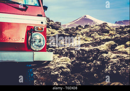 Carrello ghiacciaio in Islanda Foto Stock