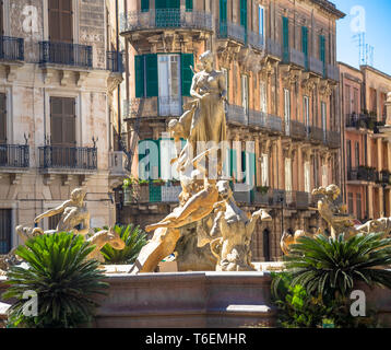 Piazza Archimede (Piazza Archimede) in Siracusa Foto Stock