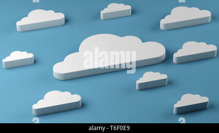 Il cloud computing concetto 3d illustrazione Foto Stock