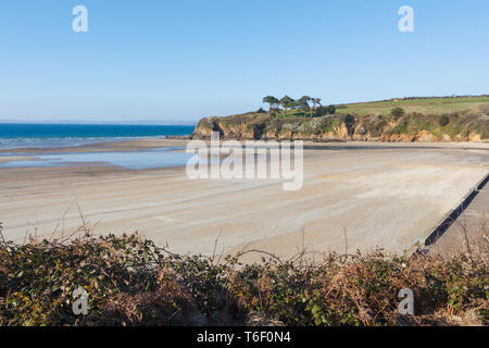 Spiaggia di ris in Douarnenez a bassa marea Foto Stock