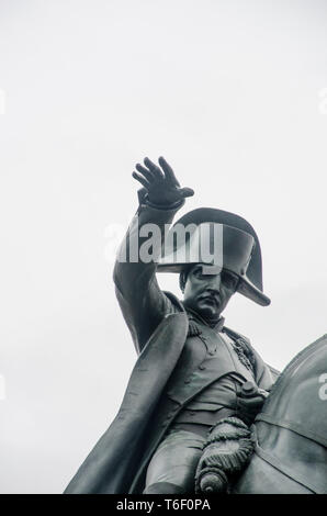 Statua di Napoleone in primo piano Foto Stock