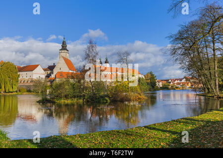 Telc castello nella Repubblica Ceca Foto Stock