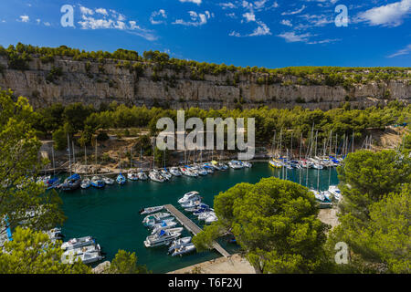 Calanque de porto miou - fiordo vicino a Cassis Francia Foto Stock