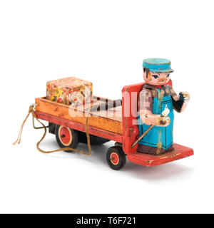 Antique wind-up auto con chiave. Foto Stock