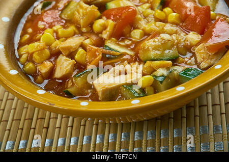 Tex Mex di pollo zuppa di mais Foto Stock