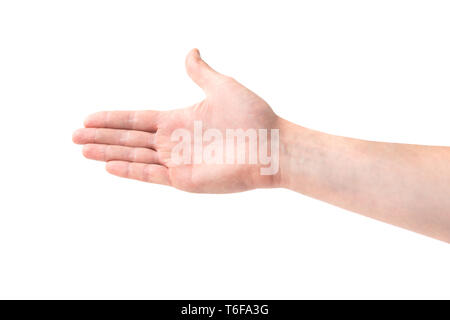 Mano per stretta di mano Foto Stock