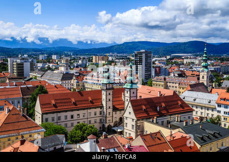 Vista da sopra Landhaus di Klagenfurt (in Carinzia/Austria) Foto Stock