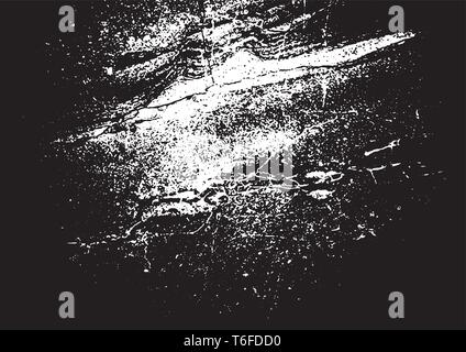 Bianco e nero grunge urban texture vettore con copia spazio. Illustrazione astratta la polvere dalla superficie ruvida e muro sporco lo sfondo con il modello vuoto. D Illustrazione Vettoriale