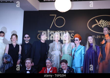 CANNES, Francia - 21 Maggio 2017: membro del cast frequentare lo screening di 'Come parlare con le ragazze a parti" presso il Festival del film (foto: Mickael Chavet) Foto Stock