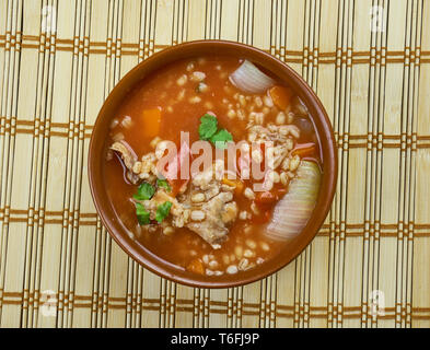 Carni bovine messicana zuppa d'orzo Foto Stock