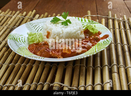 Il Kerala Boatman pesce al curry Foto Stock