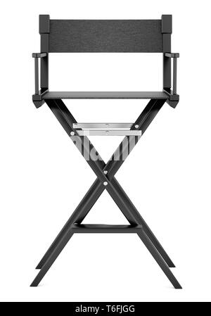 Il nero del direttore della cattedra isolati su sfondo bianco Foto Stock