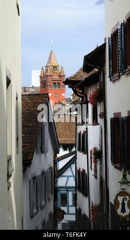 Basilea, città vecchia Foto Stock