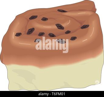 Cinnamon Roll illustrazione vettoriale Illustrazione Vettoriale