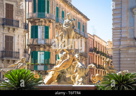 Piazza Archimede (Piazza Archimede) in Siracusa Foto Stock