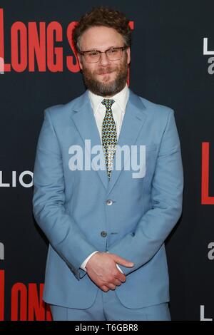 Seth Rogen presso gli arrivi di colpo lungo Premiere, AMC Loews Lincoln Square 13, New York, NY Aprile 30, 2019. Foto di: Jason Mendez/Everett Collection Foto Stock