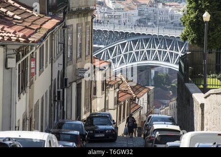 Europa PORTOGALLO PORTO RIBEIRA CITTÀ VECCHIA Foto Stock