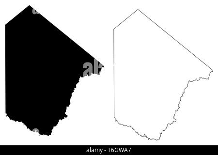 Brewster County, Texas (contee in Texas, Stati Uniti d'America,USA, Stati Uniti, US) mappa illustrazione vettoriale, scribble sketch mappa di Brewster Illustrazione Vettoriale