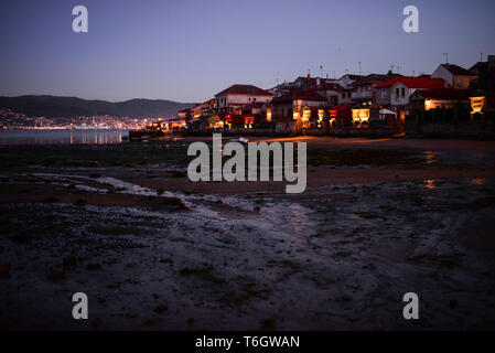 Combarro villaggio nella provincia di Pontevedra, Galizia, Spagna Foto Stock