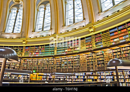 Il Round Sala lettura nell'ex biblioteca britannica (British Museum) a Londra; der frühere Lesesaal in der British Library, als diese noch im britis Foto Stock