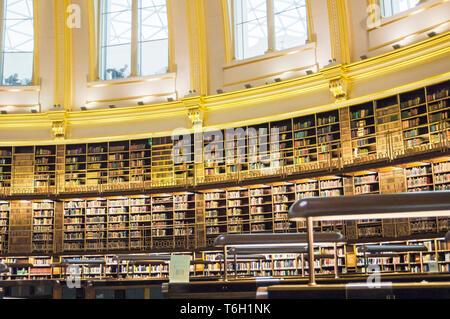 Il Round Sala lettura nell'ex biblioteca britannica (British Museum) a Londra; der frühere Lesesaal in der British Library, als diese noch im britis Foto Stock