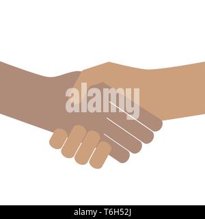 Persone di handshake per agitare le mani pittogramma isolati su sfondo bianco illustrazione vettoriale EPS10 Illustrazione Vettoriale