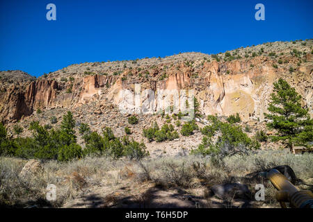 Il Canyon in Bandelier National Monument, Nuovo Messico Foto Stock