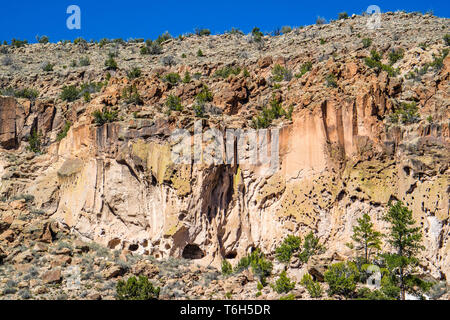 Il Canyon in Bandelier National Monument, Nuovo Messico Foto Stock