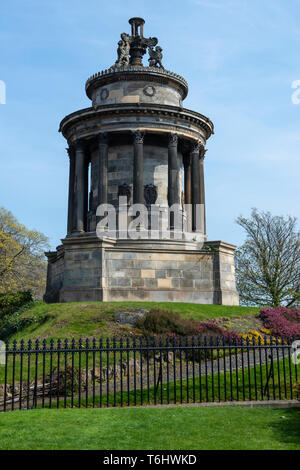 Monumento a Robert Burns su Regent Road, Edimburgo, Scozia, Regno Unito Foto Stock
