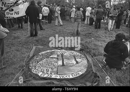 67/6 Tower Hamlets Whitechapel Altab Ali marzo 1978 'Itchy Park' più tardi rinominata Altab Ali Park Foto Stock